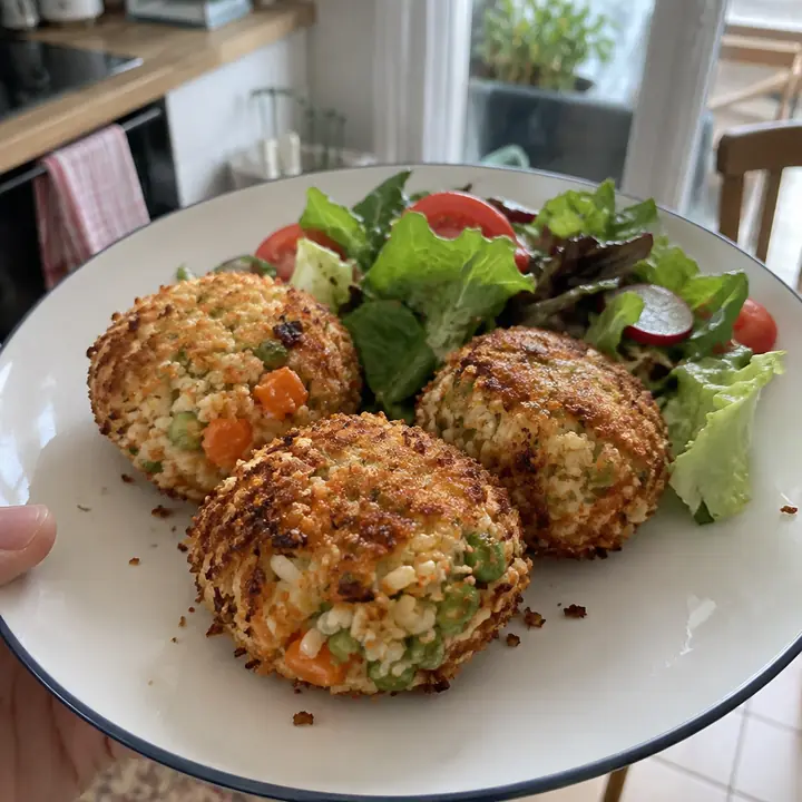 Croquettes de pois chiches et légumes