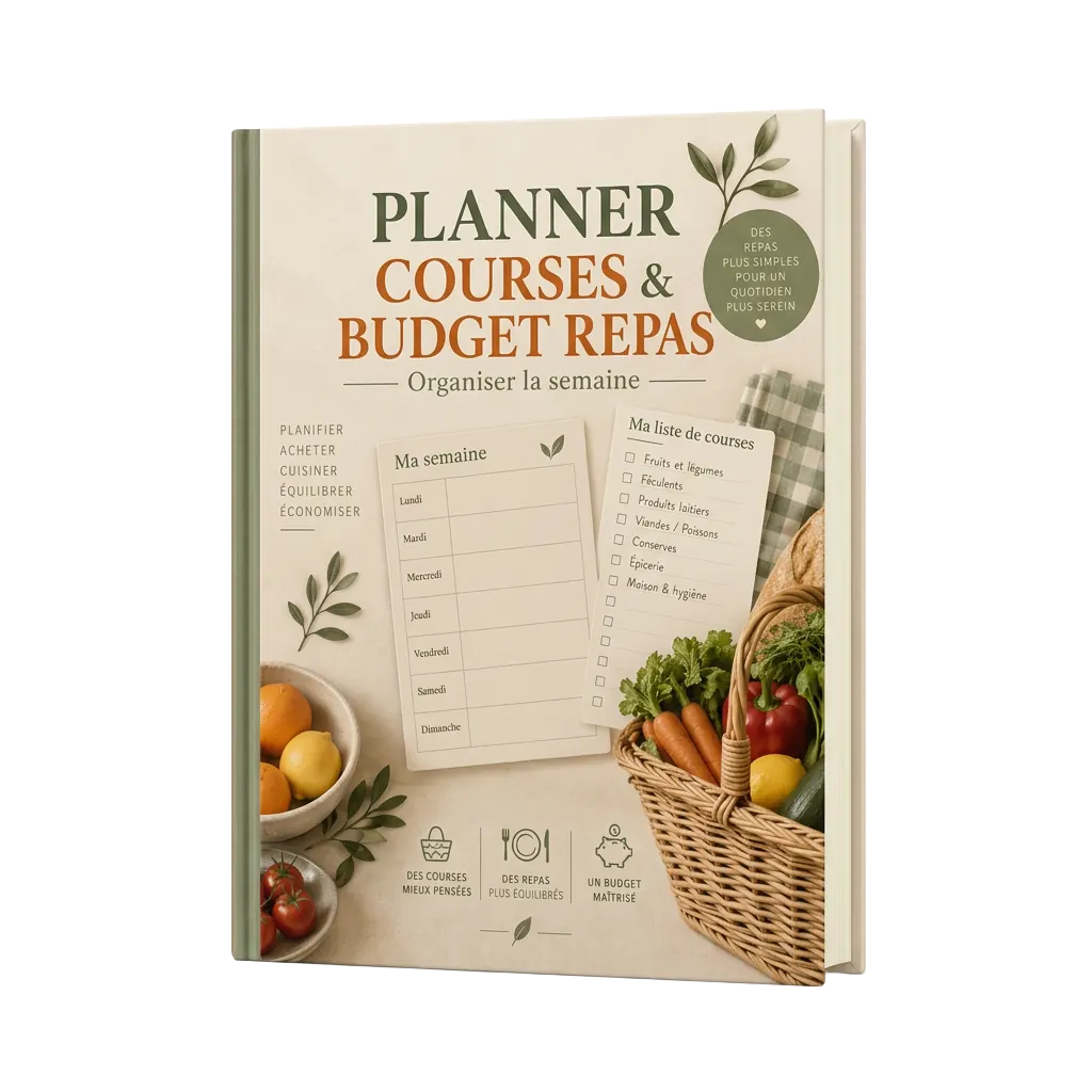 Livre 3D du Planner Courses et Budget Repas